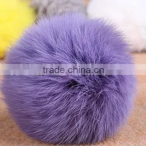 Hot Selling Wholesale Colorful POM Poms Real Rabbit Fur Ball thumbnail-4