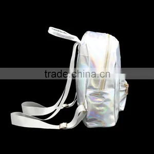 Stylish Reusable Backpack Bag Laser PU Leather Backpack Quality Choice thumbnail-4