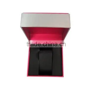 Custom Pink Velvet Paper Watch Git Case For Women. thumbnail-3