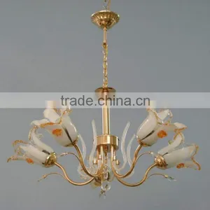 Antique Luxury Golden Vintage Home Decor Lily Flower Pendant Chandelier With China Export Factory thumbnail-2