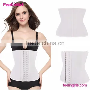 High Quality Nude Latex Rubber 4 Row Hooks Waist Trainer Corset thumbnail-1