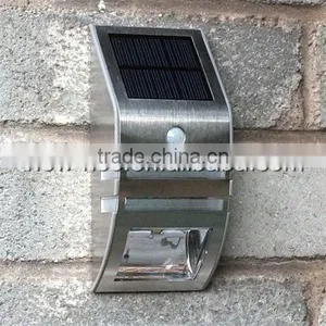 Stainless Steel 2 LED Solar Power Motion Sensor Light thumbnail-2