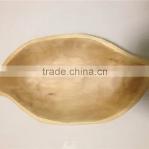 Mango Shape Wood Plate, Wood Chip & Dip Dish, Wooden Divided Serving Dish Plates Dishes thumbnail-1
