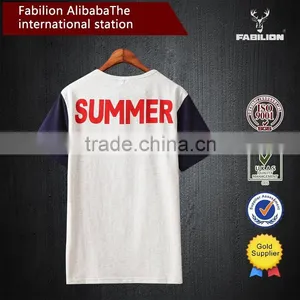 China Short Sleeve o Neck Printed Colorblock T-shirt thumbnail-2