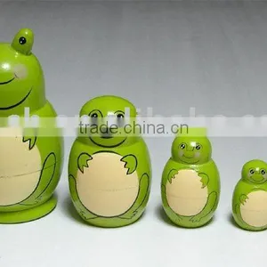 Hand Paintded Wooden Nesting Doll(Frog) thumbnail-1