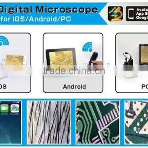 Ipad, Iphone Compatible 720P HD Wireless/Wifi Microscope, Wifi USB Digital Microscope With LED and Battery thumbnail-5