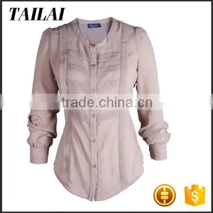 China Supplier Formal Casual Fashion Cutting Blouse Design thumbnail-1