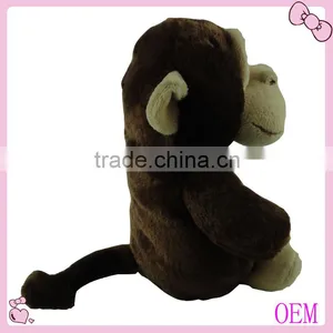 Brown and Gray Cute Stuffed Plush Monkey Toy Factory thumbnail-2