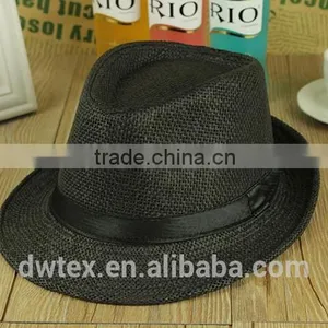 New Arrive Promtional Gift Wholesale Straw Boater Hats Cheap thumbnail-1