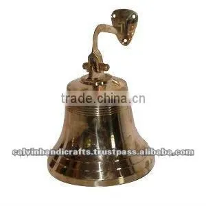 Anchor Brass Bell/captain Call Bell/ Ship Bell/ Wall Hanging Bell thumbnail-1