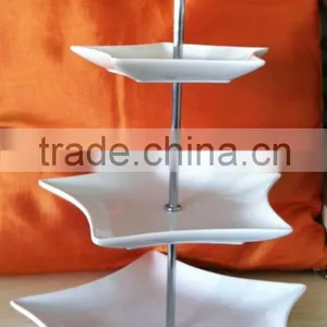 High Quality Porcelain Coup Shape Cake Set With Stand thumbnail-4