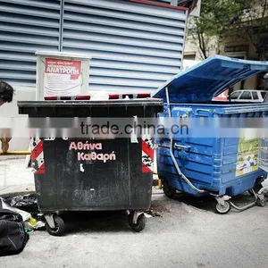 Eco Friendly Industrial Outdoor Hdpe 1100 Liter Garbage Bin Recycling thumbnail-1