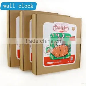 3D Wooden Wall Clock New Design Cartoon Innovative thumbnail-2