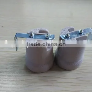 E27 Porcelain/Ceramic Lampholder F519 With Iron Bracket thumbnail-4