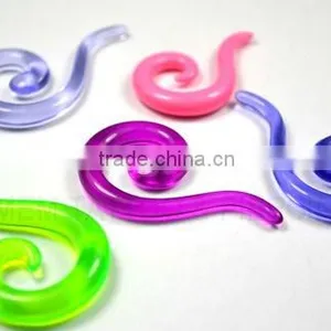 UV Acrylic Stretcher Spiral Ear Expander Piercing Jewelry Ear Plug Ear Tunnels thumbnail-1