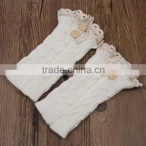 Nice Girl Crochet Knitting Lace Leg Warmer Infant Warmer Boot Socks thumbnail-3