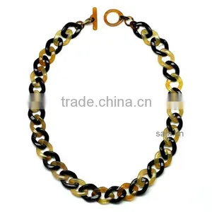 Buffalo Horn White, Buffalo Horn Jewelry, Buffalo Horn Necklace SHN-290 thumbnail-1