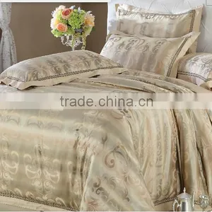 Customize and Wholesale Jacquard 100%silk 4-piece Bedding Set thumbnail-1