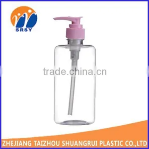 Flat Shampoo Empty Clear Refillable Lotion Bottle With Pump Plastic Bottle With Airless Dispenser for Skin Care and Cosmetics thumbnail-1