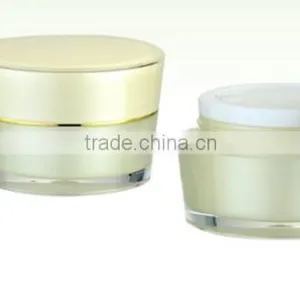 Wholesale Cosmetic Packaging Skincare Bottle Round Colord 15g/30g/50g Acrylic Jars Acrylic Cream Jar thumbnail-1