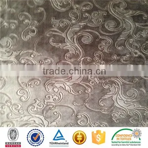 Flower Design Solid 3D Embossed Velvet Fabric thumbnail-5