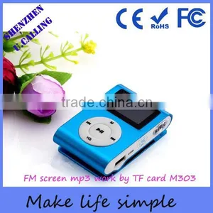 China Factory Cheap 1.1inch TFT Screen Metal Clip FM Mp3 Player With Mirco SD Card Slots thumbnail-2