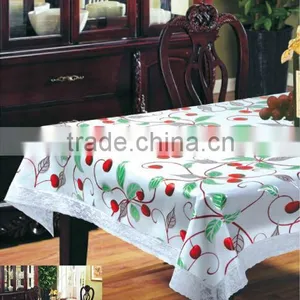 Non-slip EVA Table Cloth With Lace Edge, Oblong 137*183cm thumbnail-1