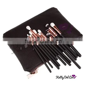 High Quality Professional Cosmetics Makeup Brush Set,rose Gold Handle With PU Bag Supplier's Choice thumbnail-1