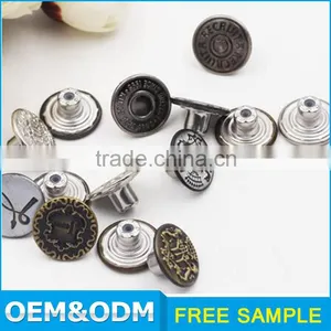 Brass Flat Metal Tack Button for Denim thumbnail-3