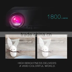 2016 Wholesale OEM 1800Lumens Mini Full HD LED 1080p Proyectores S320 HDMI Projector Screen thumbnail-5