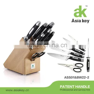 Diswasher Safe 8-Piece Stainless Steel Knife Set With Wood Block thumbnail-1
