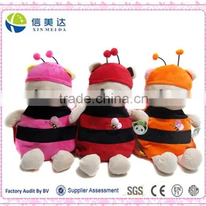 2016 New Style High Quality Cartoon Bee Bear Colorful Kids Plush Backpack Bag thumbnail-1