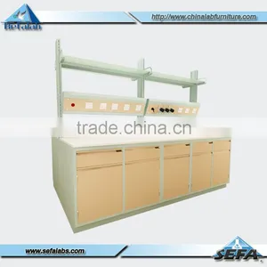 2014 New Design Modular Science Laboratory Furniture Lab Working Bench With Rack thumbnail-1