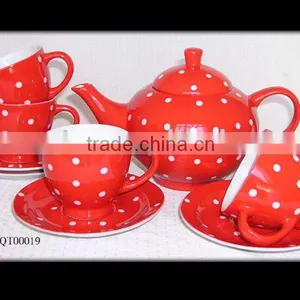 Ceramic Tea Set Pot With Cup and Saucer thumbnail-1