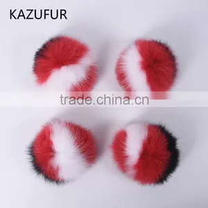 Fashionable Fox Fur Ball Keychain/bag Charm Colorful Fur Pompoms KZ160069 Quality Choice Most Popular thumbnail-1