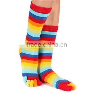 Custom Stripe Long Japanese Toe Separators Socks thumbnail-1