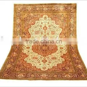 Pure Hand Knotted Persian Silk Carpet thumbnail-4