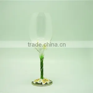 Iris Flower Design Wine Goblet thumbnail-4