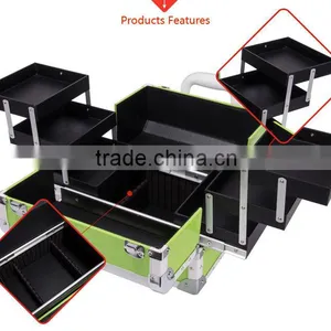 Fashion Professional Portable Aluminum Makeup Salon Cosmetic Case With Custom Logo thumbnail-4