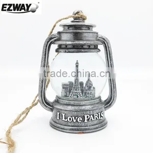 Fashion Decoration Building Waterglobe Lantern Resin Gift Items Low Cost thumbnail-1