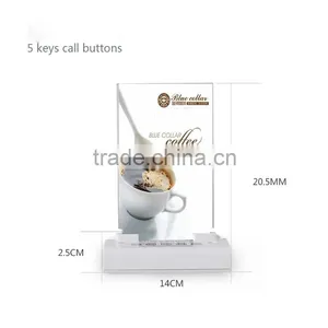 2015 New Model Restaurant Service Table Calling System Waiter Call Button Popular & Waterproof Wireless Waiter Call Button thumbnail-3
