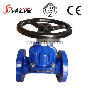 Handwheel Operated Cast Iron Diaphragm Valve Flanged PN16 thumbnail-1