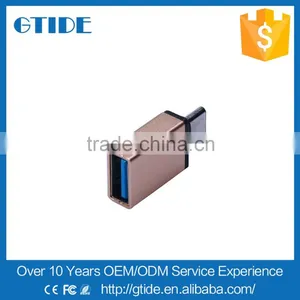 Aluminium Alloy USB 3.1 Type C Male to USB 3.0 Type A Female OTG Data Transfer/Charging Adapter/Connector for USB C Devices thumbnail-1