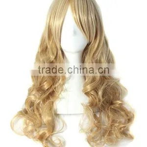 Gorgeous Long Blond Kinky Wig Long Deep Wave Wigs for Woman N412 thumbnail-1