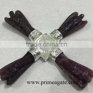 7 Chakra Angel Generator : Lepidolite Angel Energy Generators : Khambhat Agate Wholesaler thumbnail-1