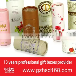 Wholesale Black Tube Box Custom Made Paper Packaging Stamping Logo Round Candle Box thumbnail-3