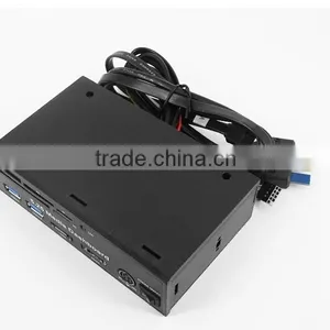 Black 5.25" Media Dashboard Front Panel PCI-E to USB 3.0 ESATA SATA Card Reader thumbnail-5