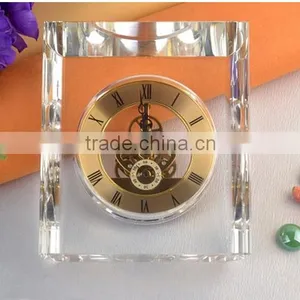 2016 Pretty Crystal Block Mini Wall Crystal Clock for House Decotation thumbnail-2
