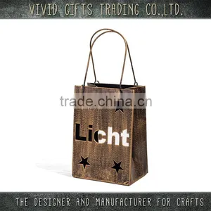 Good Idea of Metal Bag Candle Holder in Home Decoration thumbnail-2