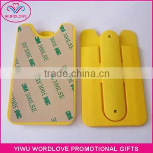 Hot Sell Custom Printing Cell Phone Credit Card Holder With Strong 3M Adhesive Sticker Phone Stand for Promotion thumbnail-3